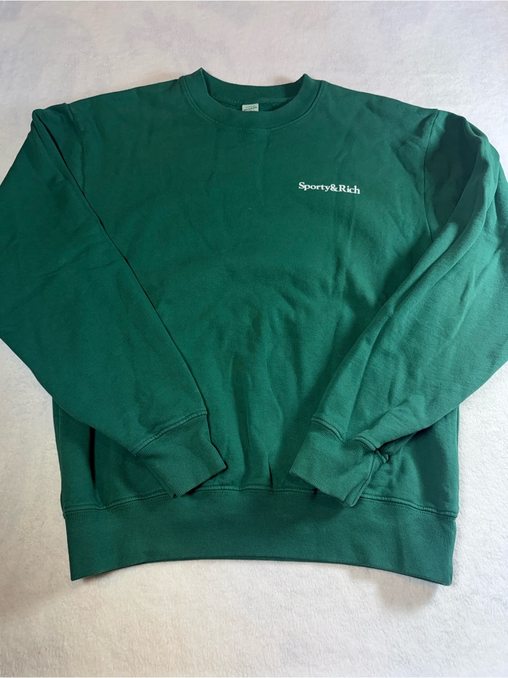 Sporty & Rich Forest Green Crewneck Sweatshirt size XS